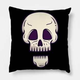 White Skull Pillow