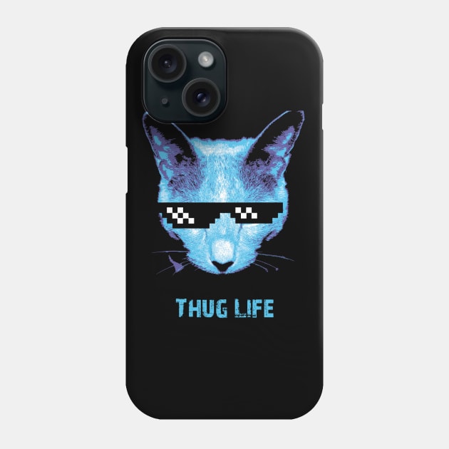Thug Life (cat) Phone Case by RebelGeek
