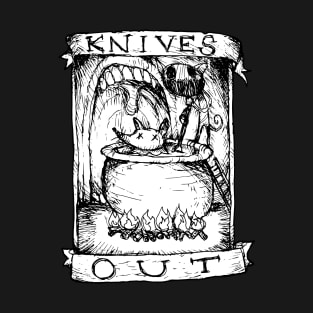 Knives Out Illustrated Lyrics T-Shirt