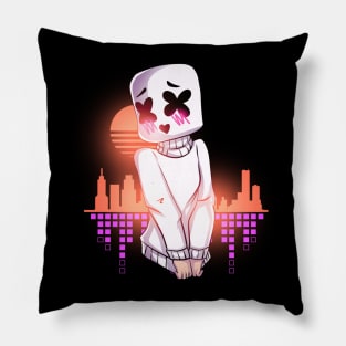 Marshmello cute anime girl / love music Pillow