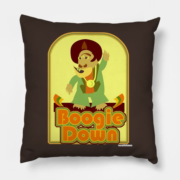 Boogie Down Disco Monster Pillow by Tshirtfort