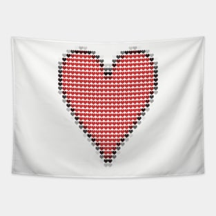 Red Valentines Day Heart Filled with Hearts Tapestry