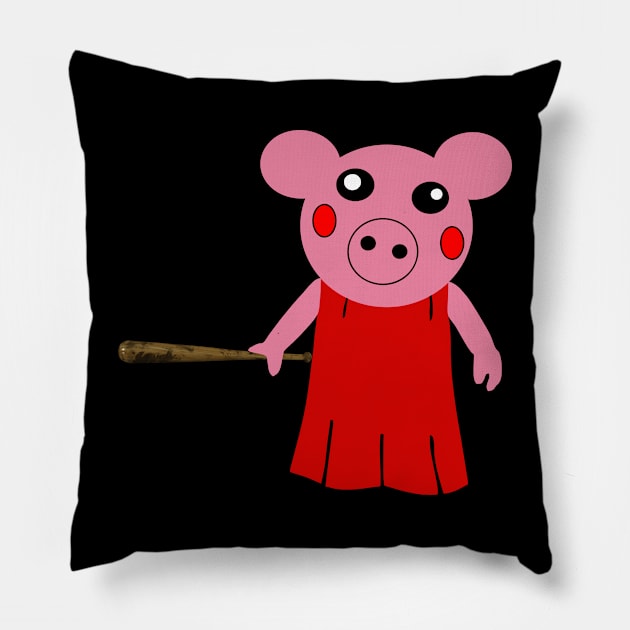 Piggy Love Pillow by FreeKidsArt