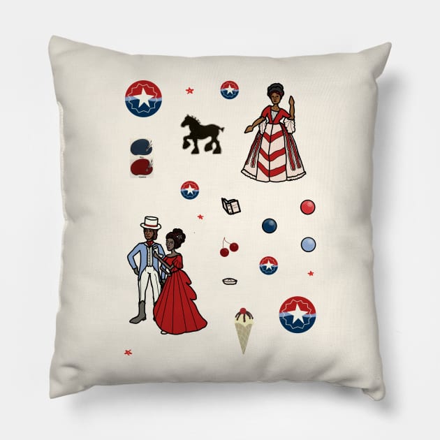 Juneteenth Beauty Aesthetic Sheet Pillow by LochNestFarm