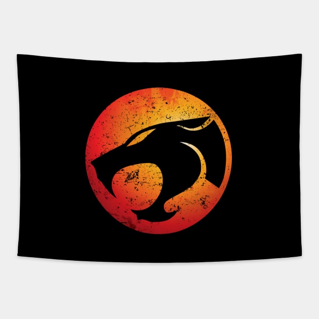 Eye of Panther - 1985 Glowing Vintage CREST Tapestry by SALENTOmadness