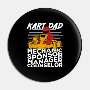 Funny Go Kart Racing Dad Father Gift Pin