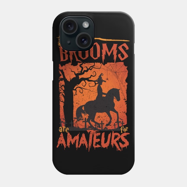 Vintage Horse Riding Halloween Cowboy Cowgirl Witch Costume Phone Case by mrsmitful01