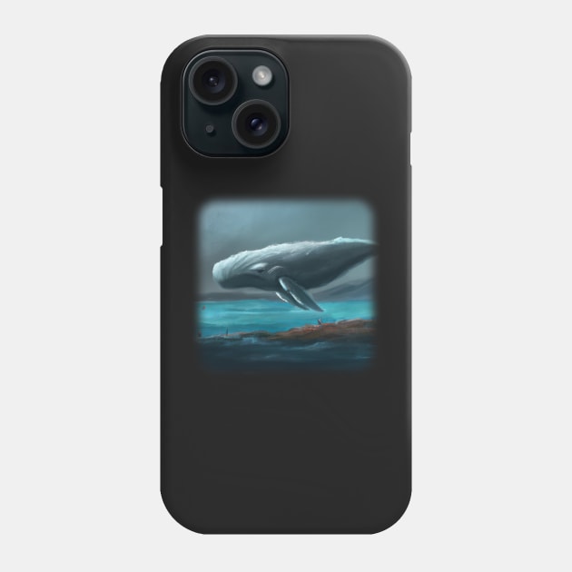 Whale floating in the sky Phone Case by Perryfranken