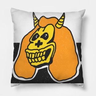 Red head Skull Pillow