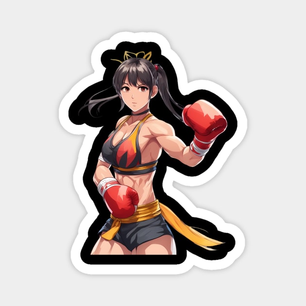 MMA Female Fighter Magnet by animegirlnft