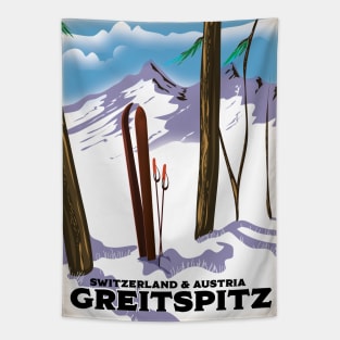 Greitspitz Switzerland & Austria Ski poster Tapestry