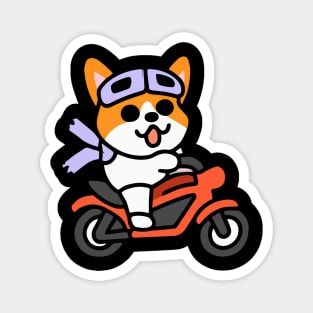 Biker Corgi Dog Lover Welsh Magnet