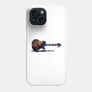 Vintage Retro Guitar Gifts Guitarist Musician Concert Guitar Phone Case