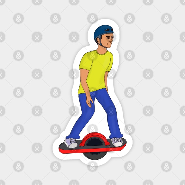 Onewheeling Dude Magnet by DiegoCarvalho