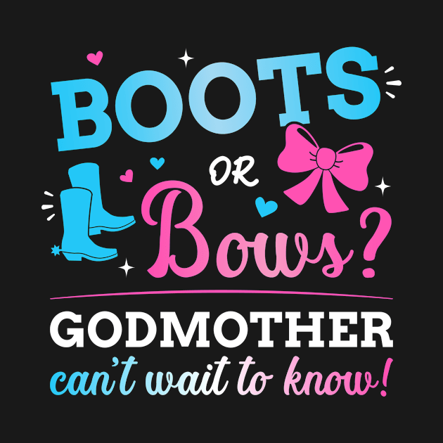 Gender reveal boots or bows godmother matching baby party by Designzz