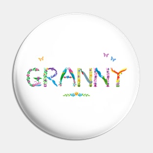 GRANNY - tropical word art Pin