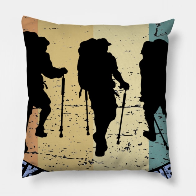 Trekking and Hiking fun with best friends Pillow by The Bombay Brands Pvt Ltd