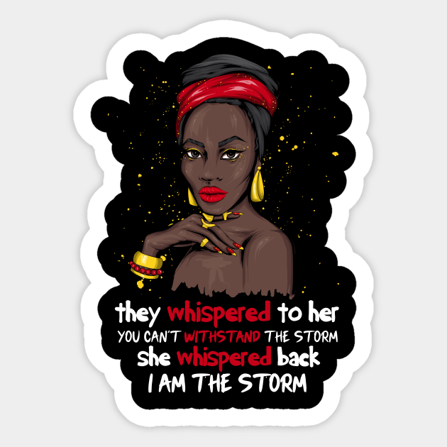 Discover Black History Month African Woman Afro - African American - Sticker