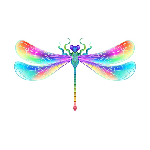 Rainbow symmetrical dragonfly by Blackmoon9