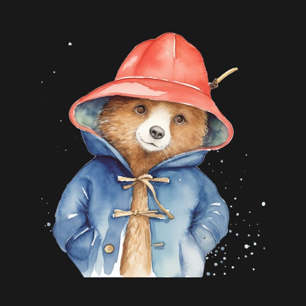 Paddington Bear Watercolour Illustration by Kit'sEmporium