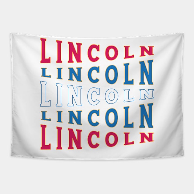 TEXT ART USA LINCOLN Tapestry by LAVA-ROMA-NOVA