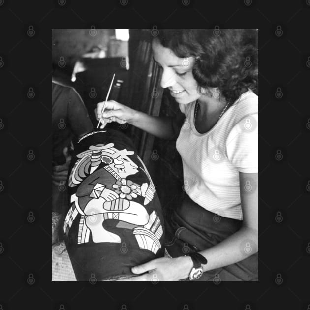 Vintage Photo of Woman Painting Pottery by In Memory of Jerry Frank