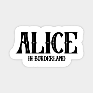 Alice in borderland title black Magnet