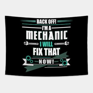 Back off Mechanic Tapestry