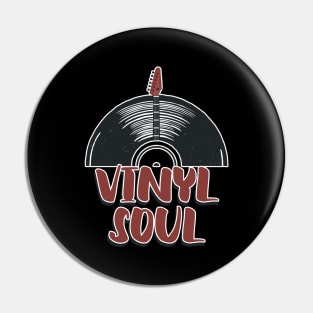 Vinyl Soul DJ vintage Record Music Lover Pin