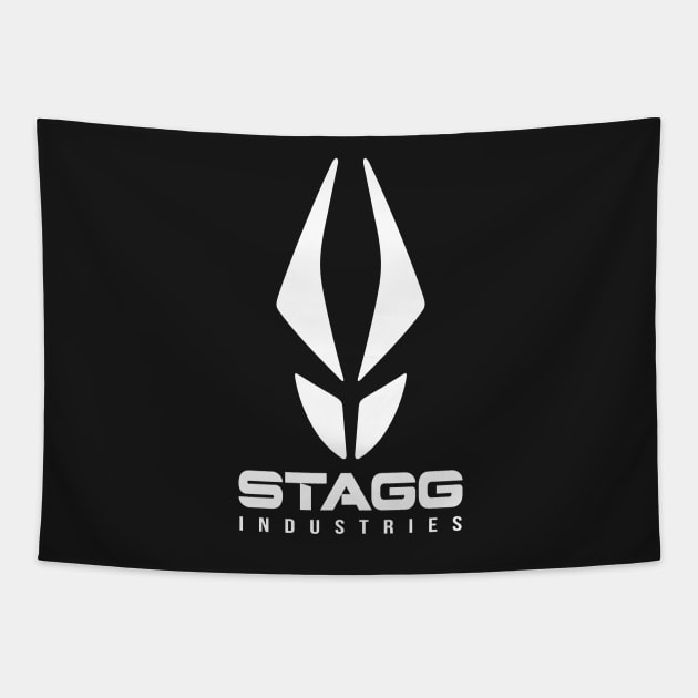 Stagg Industries (White) Tapestry by Roufxis