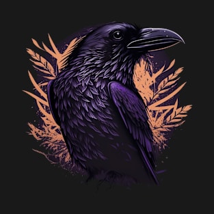 Raven Graphic Goth Black Crow T-Shirt