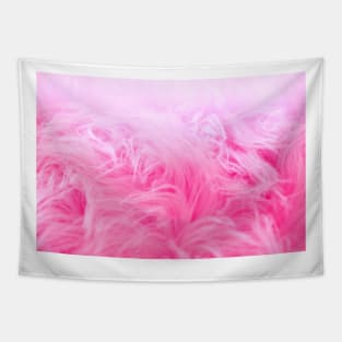 Pink fur closeup photography Tapestry