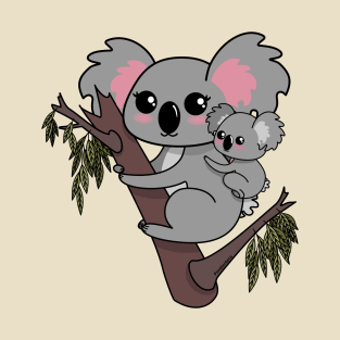 Kawaii koalas mother and baby T-Shirt