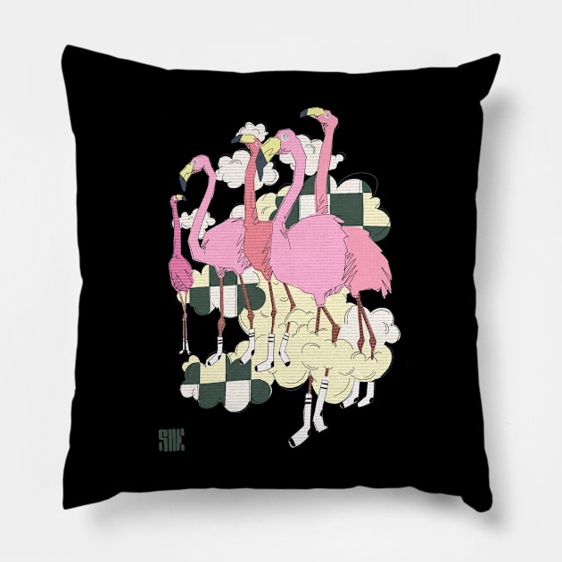 Flamingo Pillow by sheltonartco