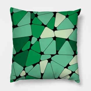 Green Mosaic Style Tile Pillow