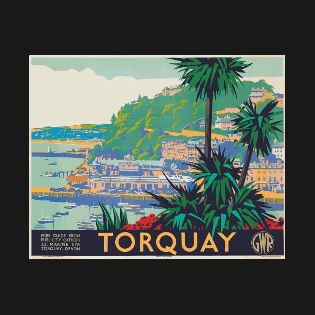 Vintage British Rail Travel Poster: Torquay on the South Devon Coast by Naves