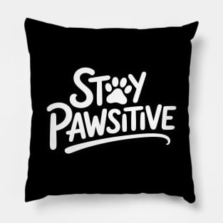 Positive Vibes Only Cat Pillow