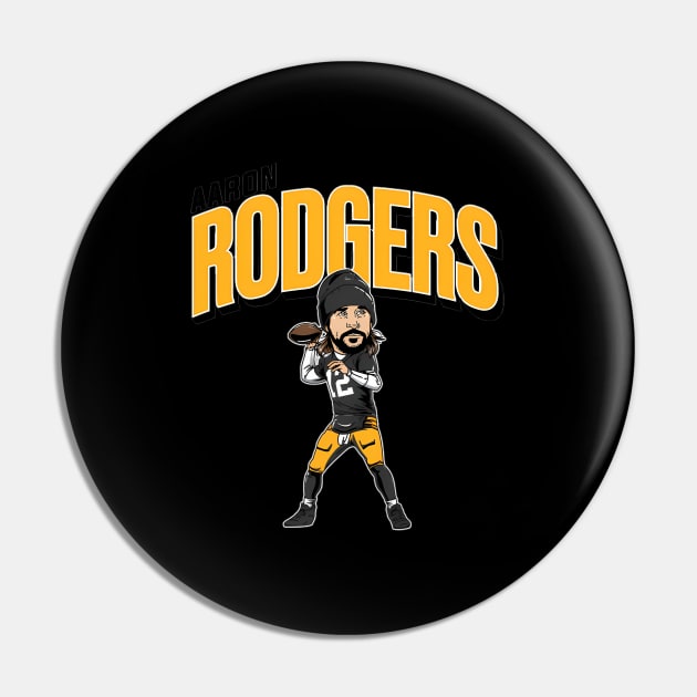 Aaron Rodgers Caricature Pin by caravalo