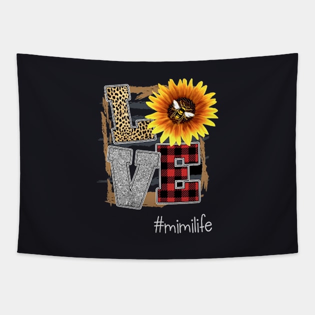 Love Mimi Life Flower Art Beautiful Sunflower Bebe Daughter Tapestry by erbedingsanchez