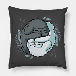 Yin Yang Poodle Pillow