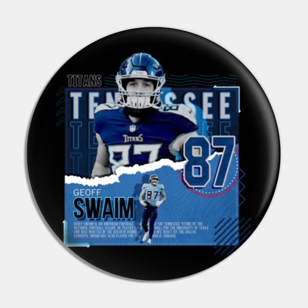 Geoff Swaim Football Paper Poster Titans - Geoff Swaim - Pin