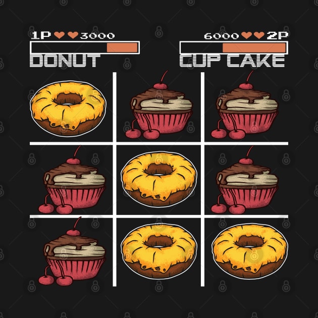 Tic Tac Toe Donuts vs. Cup Cake by pabrun