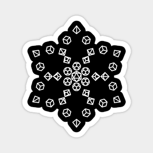 Flower Polyhedral Dice Magnet