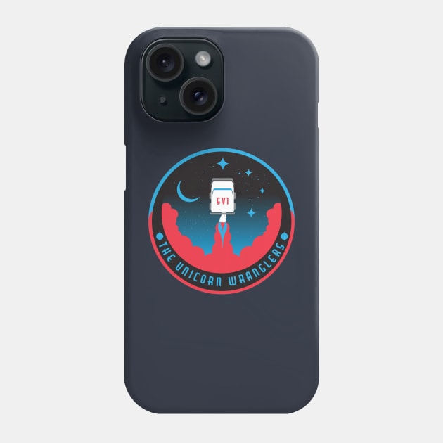 Space Van Mission Patch Phone Case by The Unicorn Wranglers