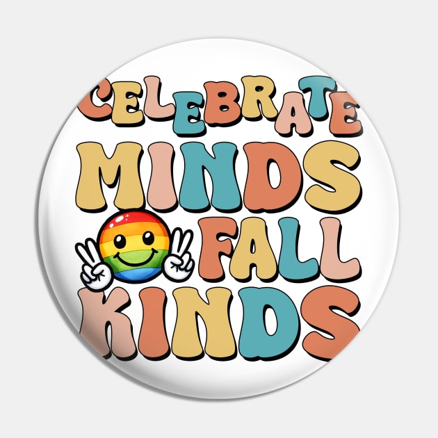 Kind Minds Autism Awareness Gift for Birthday, Mother's Day, Thanksgiving, Christmas Pin by skstring