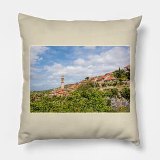 Loziscz Village in Brac, Croatia Pillow