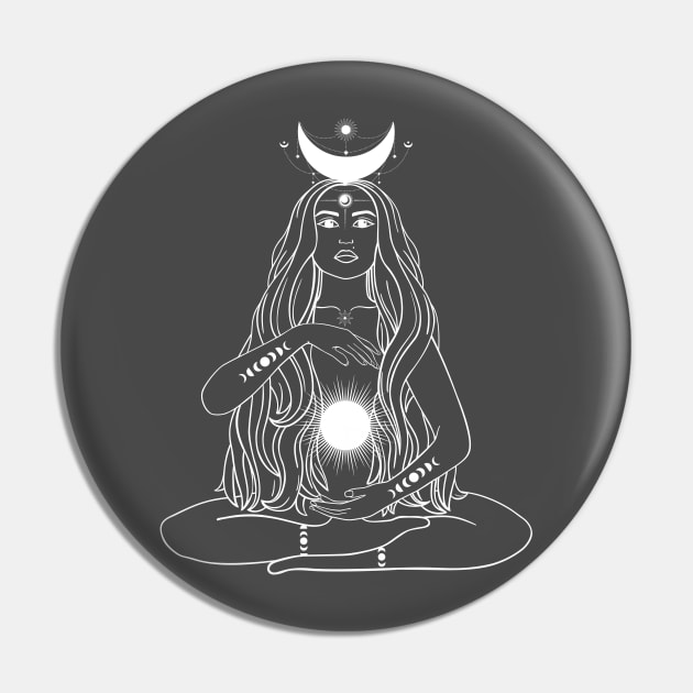 Moon Goddess Pin by Gifts of Recovery