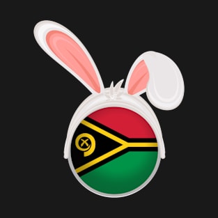 happy easter Vanuatu bunny ears flag cute designs T-Shirt