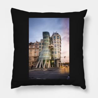 Dancing house or Fred and Ginger in Prague, Czech Republic Pillow