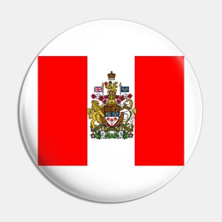 Canadian coat of arms flag Pin